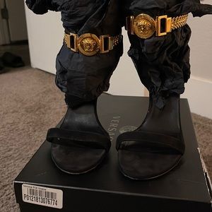 Versace signature ankle strap sandals US 9.5